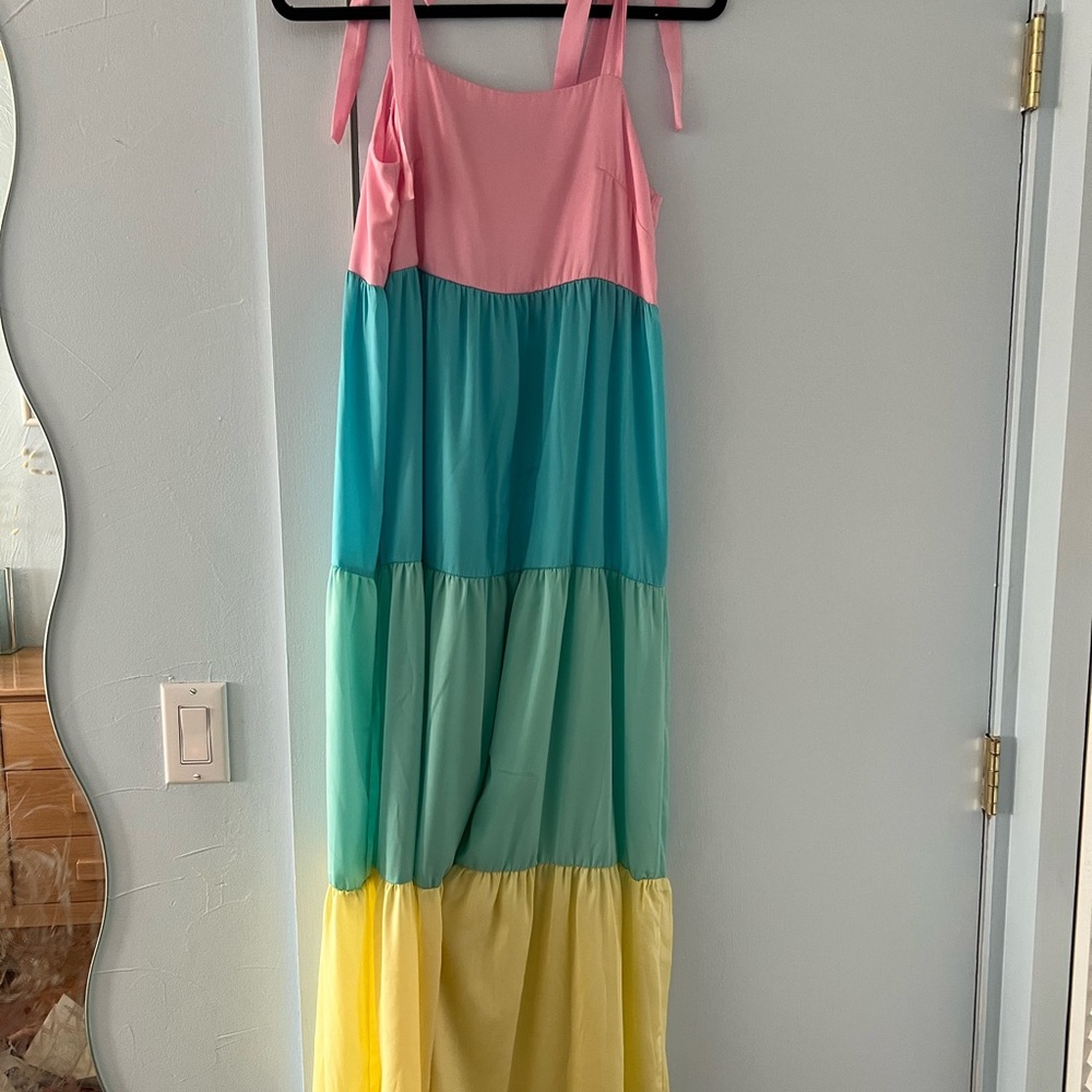 Twisted Wunder Colorful Tiered Maxi Dress